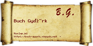 Buch Györk névjegykártya